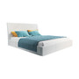 Kárpitozott ágy KARO mérete 90x200 cm Fehér műbőr - galéria #2
