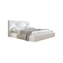 Kárpitozott ágy KARINO mérete 90x200 cm Fehér műbőr