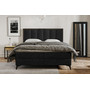 Kárpitozott ágy LOFT mérete 160x200 cm - fekete