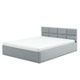 Kárpitozott MONOS ágy matraccal, mérete 140x200 cm Sötétszürke - galéria #5
