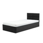 Kárpitozott ágy MONOS II matraccal 90x200 cm - Eco-bőr Fekete Eko-bőr