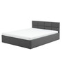 Kárpitozott MONOS ágy matraccal, mérete 180x200 cm Sötétszürke - galéria #5