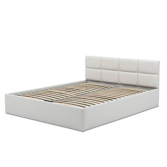 Kárpitozott ágy MONOS II matrac nélkül mérete 140x200 cm - Eco-bőr