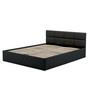 Kárpitozott ágy MONOS II matrac nélkül mérete 140x200 cm - Eco-bőr Fekete Eko-bőr - galéria #2
