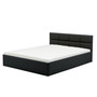 Kárpitozott ágy MONOS II matraccal 180x200 cm - Eco-bőr Fekete Eko-bőr