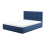 TORES kárpitozott ágy matraccal, mérete 140x200 cm Tengerész kék
