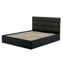 Kárpitozott ágy TORES II matrac nélkül mérete 140x200 cm - Eco-bőr Fekete Eko-bőr - galéria #1