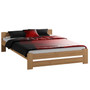 Emelt masszív ágy ágyráccsal 140x200 cm Égerfa