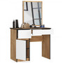 Fésülködőasztal P-2/SL 500x600 bal - kézműves tölgy/fehér - galéria #1