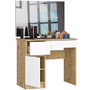 Fésülködőasztal P-2/SL 900x600 bal - sonoma tölgy/fehér - galéria #1