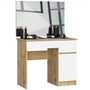 Fésülködőasztal P-2/SL 900x600 jobb - kézműves tölgy/fehér