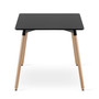 Étkezőasztal ADRIA 120x80 cm - bükkfa/fekete - galéria #1