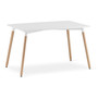 Étkezőasztal ADRIA 120x80 cm - bükkfa/fehér