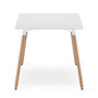 Étkezőasztal ADRIA 120x80 cm - bükkfa/fehér - galéria #1