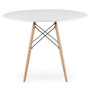 Étkezőasztal TODI 100 cm - bükkfa/fehér - galéria #1