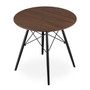 Étkezőasztal TODI 80 cm - fekete/szürke - galéria #1