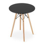Étkezőasztal TODI 60 cm - bükkfa/fekete - galéria #1