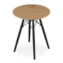 Étkezőasztal TODI 60 cm - fekete/tölgy - galéria #1