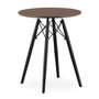 Étkezőasztal TODI 60 cm - fekete/barna - galéria #1