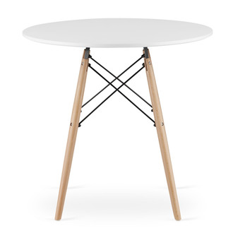 Étkezőasztal TODI 80 cm - bükkfa/fehér