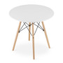Étkezőasztal TODI 80 cm - bükkfa/fehér - galéria #1