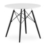 Étkezőasztal TODI 80 cm - fekete/fehér - galéria #1