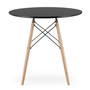Étkezőasztal TODI 80 cm - bükkfa/fekete
