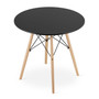 Étkezőasztal TODI 80 cm - bükkfa/fekete - galéria #1