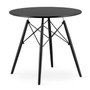 Étkezőasztal TODI 80 cm - fekete/fekete - galéria #1