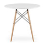Étkezőasztal TODI 90 cm - bükkfa/fehér - galéria #1