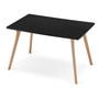 Étkezőasztal MONTI 120x80cm - bükkfa/fekete - galéria #1