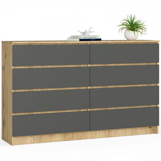 Komód K120 8SZ – artisan tölgy/grafit