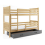 Gyermek emeletes ágy Carino tárolóhellyel, mérete 80x190 cm. Szürke - galéria #4