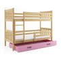 Gyermek emeletes ágy Carino tárolóhellyel, mérete 80x190 cm. Zöld - galéria #2