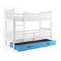 Gyermek emeletes ágy Carino tárolóhellyel, mérete 80x160 cm. Kék