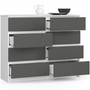 Komoda K120 8SZ - bílá/grafit - galéria #1