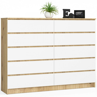 Komód K160 10SZ – artisan tölgy/fehér