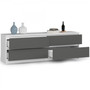 Komoda K160 4SZ - bílá/grafit - galéria #1