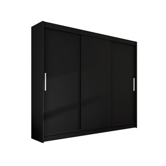 Nagy ASTON II gardróbszekrény fekete színben, szélessége 250 cm