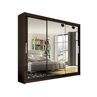 Nagy ASTON III gardróbszekrény csokoládé színben, szélessége 250 cm