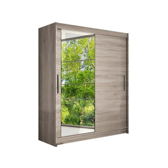WESTA VI nagy tölgyfa (trufa színű) ruhásszekrény, 150 cm szélesség
