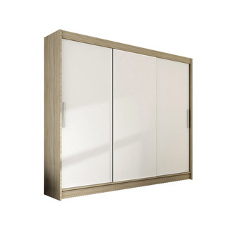 Nagy ASTON II gardróbszekrény sonoma tölgy/fehér színben, szélessége 250 cm