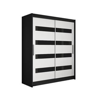 WESTA IV (fekete/fehér) tolóajtós szekrény
