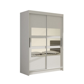 Nagy MIAMI V gardróbszekrény fehér színben, szélessége 120 cm
