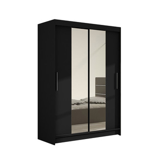 MIAMI II nagy ruhásszekrény – fekete, szélesség 120 cm