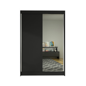 LINO I szekrény – 120 cm szélesség, fekete kivitelben