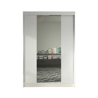 LINO II gardróbszekrény, 120 cm szélesség – fehér