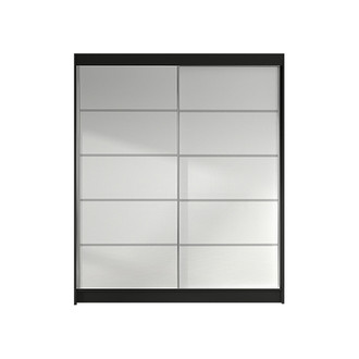LINO IV ruhásszekrény, 120 cm szélesség – fekete/fehér