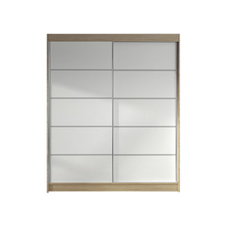LINO IV szekrény – 120 cm szélesség, sonoma tölgy / fehér kivitelben