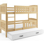 Gyerek emeletes ágy KUBUS kihúzható ággyal 80x190 cm - fenyő Fehér - galéria #1
